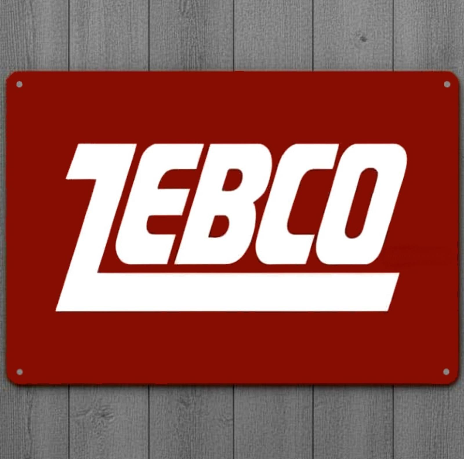 Zebco Fishing Reels 8 x 12 Novelty Metal Sign Made In USA New!
