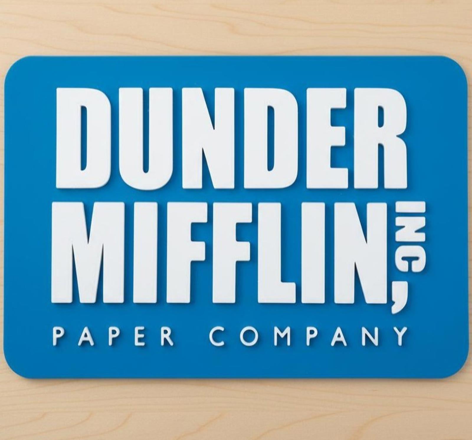 Dunder Mifflin 9.5 x 8 Mouse Pad With Anti-Slip Rubber Backing Made In USA