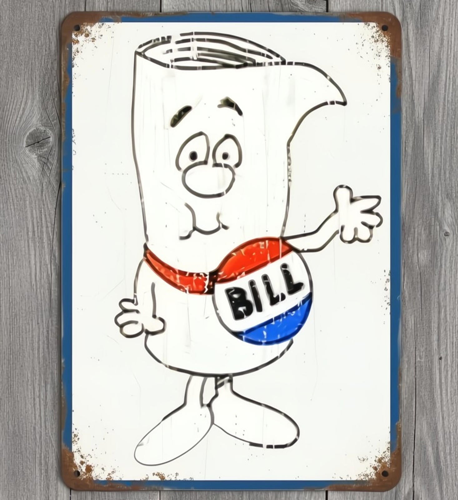 Bill From Schoolhouse Rock! 8 x 12 Vintage Novelty Metal Sign Made In USA