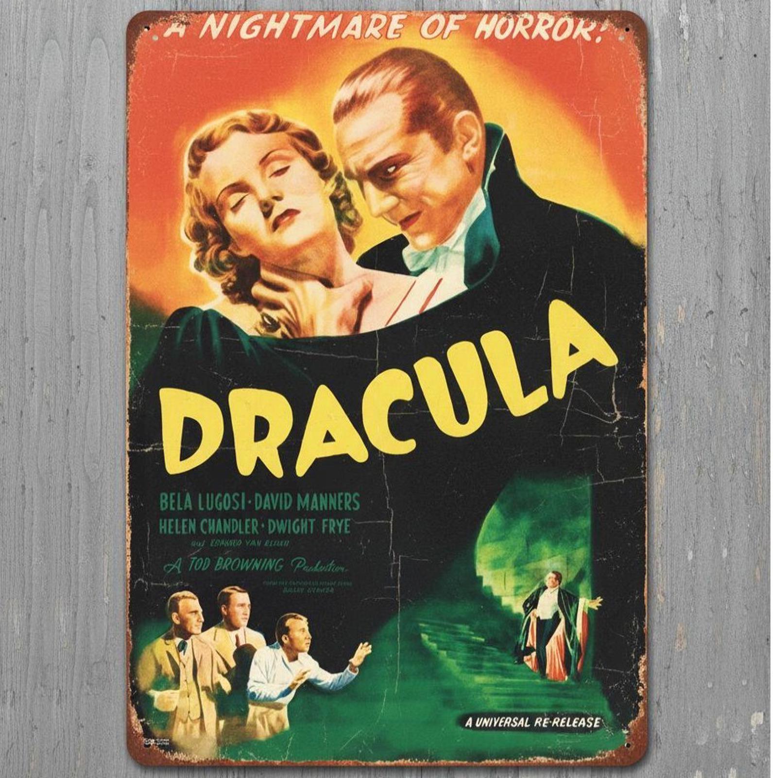 Dracula 8 x 12 Vintage Novelty Metal Sign Made In USA New!