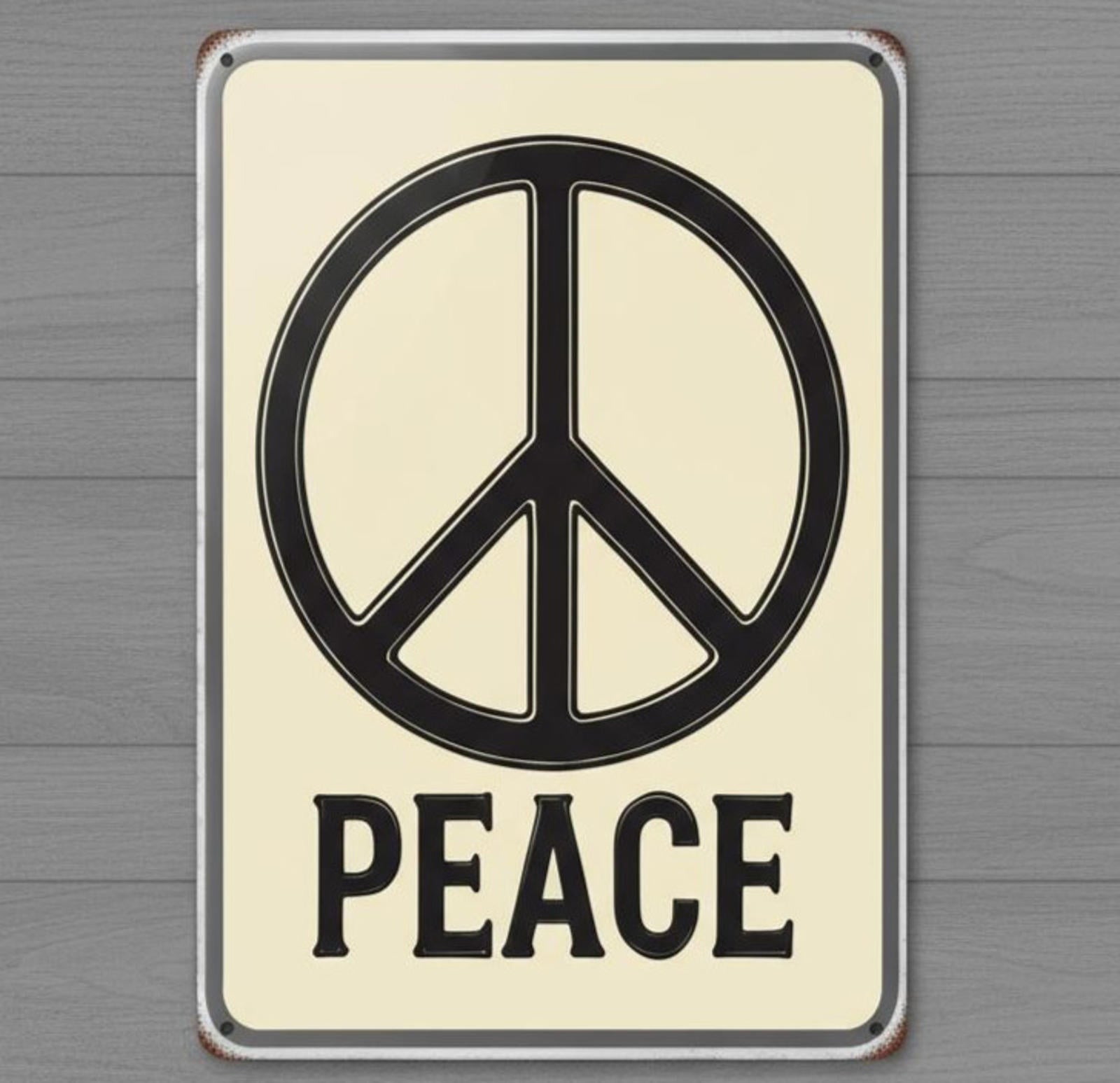 Peace 8 x 12 Novelty Metal Sign Shrink-wrapped made In USA New!