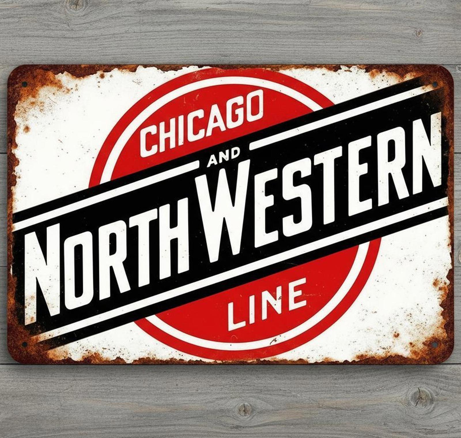 Chicago And North Western Railroad 8 x 12 Novelty Metal Sign Made In The USA New