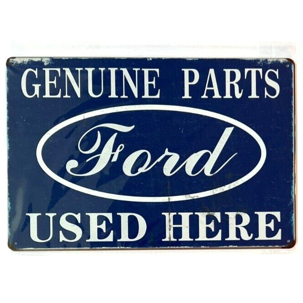 Ford Genuine Parts Used Here Vintage Novelty metal sign, 12 x 8 Wall Art Home & Garden:Home Décor:Plaques & Signs Style Your Walls