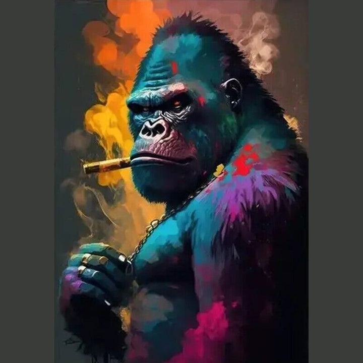 Cool Cigar Smoking Gorilla Canvas Art Print 15.7" X 23.6" New! Art:Art Prints Style Your Walls