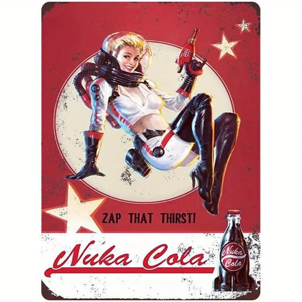 Nuka Cola Zap That Thirst Fallout Vintage Novelty Metal Sign 8" x 12" Wall Art Home & Garden:Home Décor:Plaques & Signs Style Your Walls