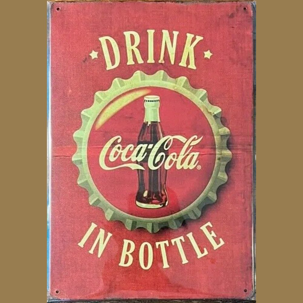 Coca-Cola Drink In Bottle Novelty Metal Sign 12" x 8" NEW! Home & Garden:Home Décor:Plaques & Signs Style Your Walls