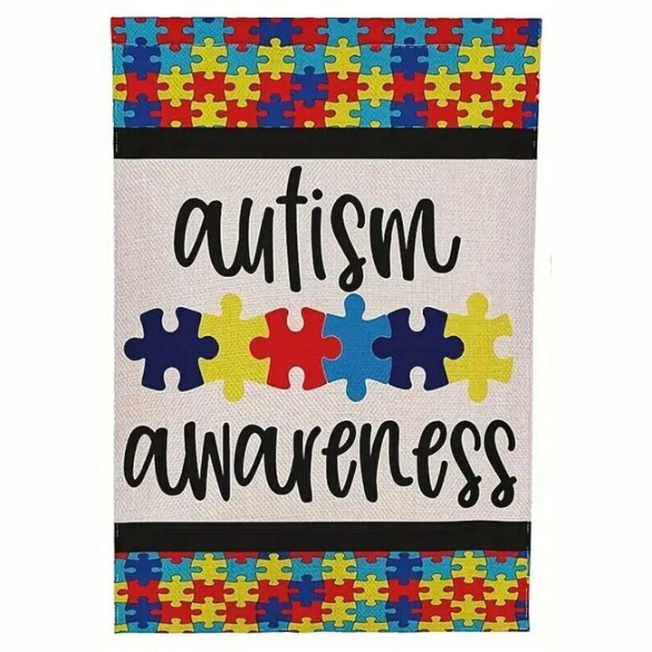 Autism Awareness Inspirational Support Garden Flag Double Sided 12.5" x 18" NEW! Home & Garden:Yard, Garden & Outdoor Living:Décor:Flags Style Your Walls