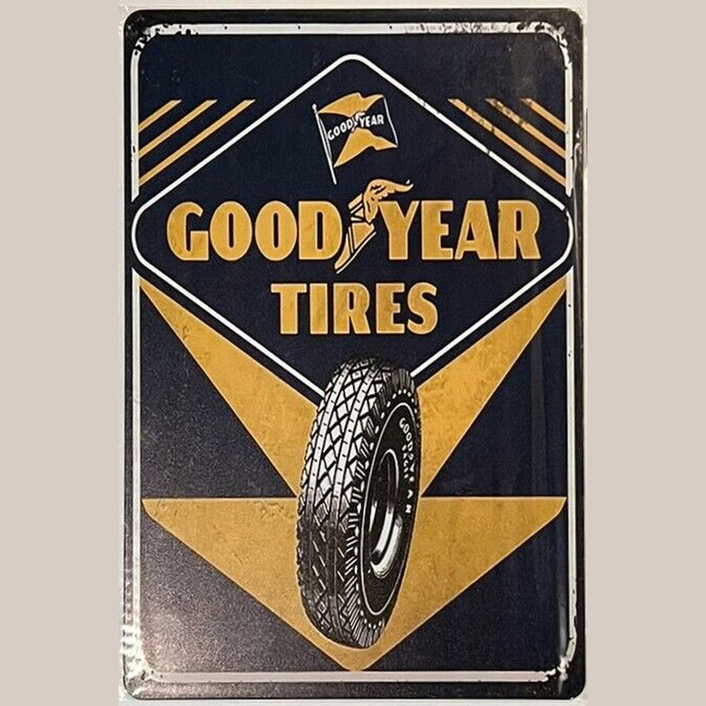 Goodyear Tires Novelty Metal Sign 8" x 12" Wall Art Home & Garden:Home Décor:Plaques & Signs Style Your Walls