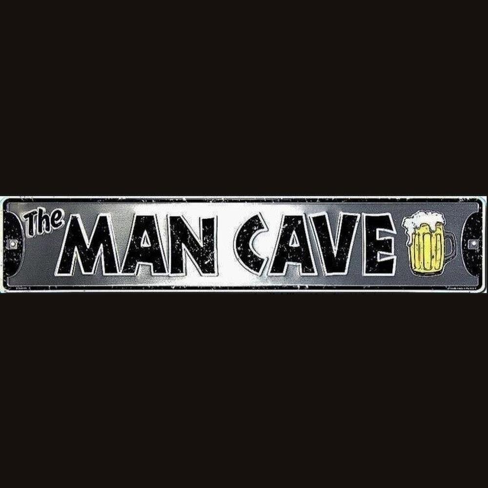 Man Cave Embossed Metal 24" x 5" Novelty Street Sign Home & Garden:Home Décor:Plaques & Signs Style Your Walls