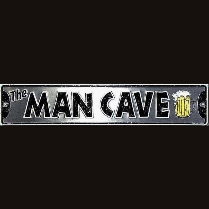 Man Cave Embossed Metal 24" x 5" Novelty Street Sign Home & Garden:Home Décor:Plaques & Signs Style Your Walls