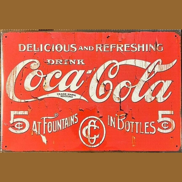 Coca-Cola At Fountains & In Bottles Novelty Metal Sign 12" x 8" NEW! Home & Garden:Home Décor:Plaques & Signs Style Your Walls