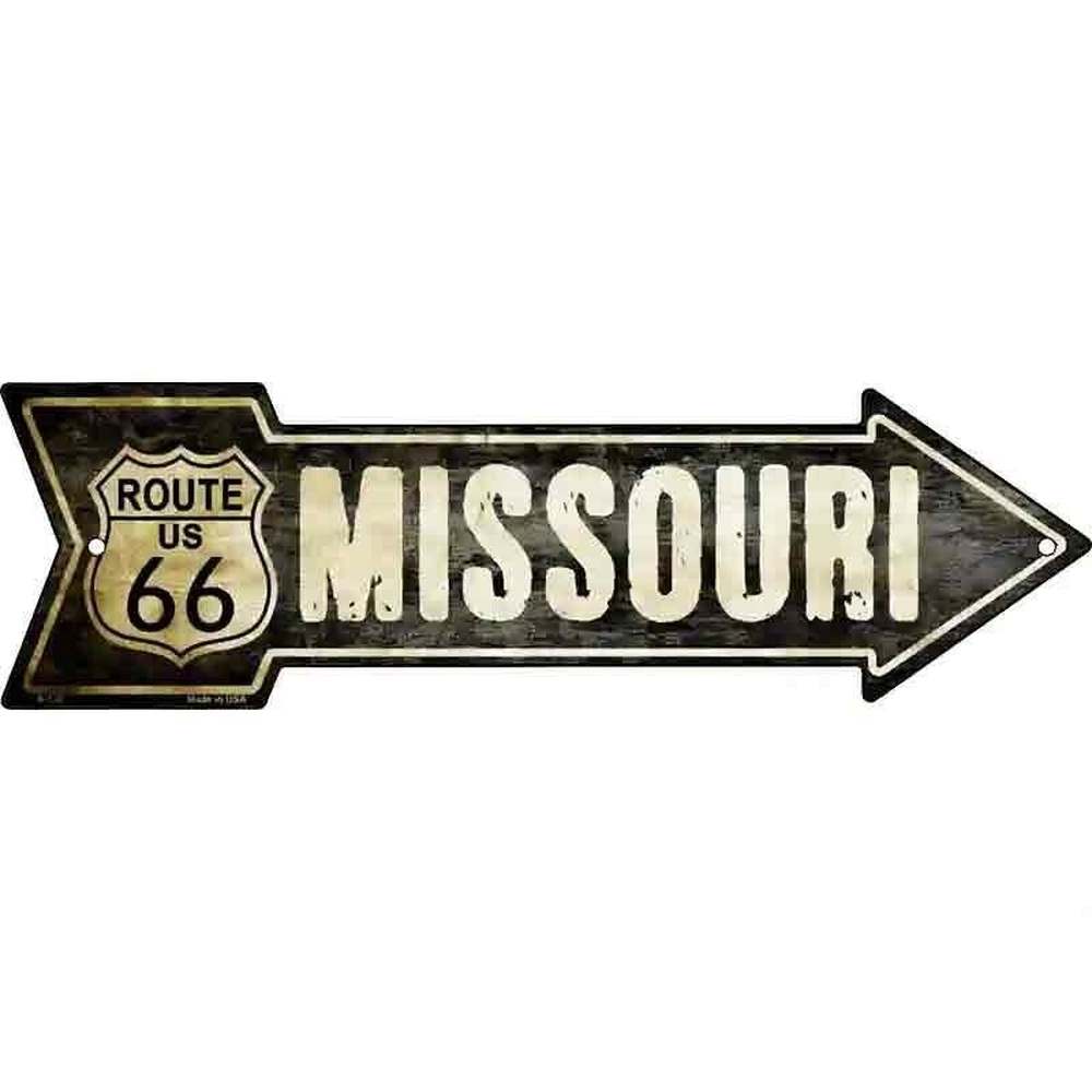 Vintage Route 66 Missouri 5" x 17" Novelty Metal Arrow Sign Home & Garden:Home Décor:Plaques & Signs Style Your Walls