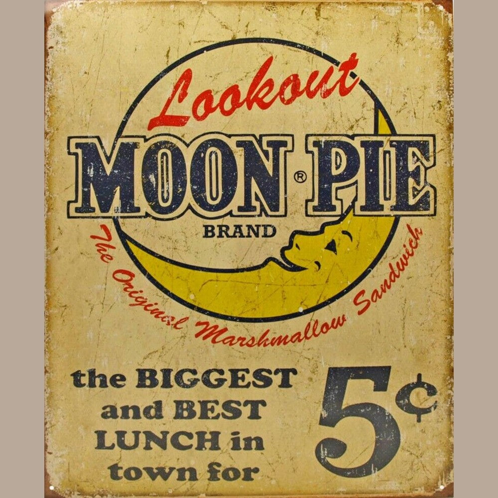 Lookout Moon Pie Brand 5 Cents Vintage Novelty Sign 16" x 12.5" New! Home & Garden:Home Décor:Plaques & Signs Style Your Walls