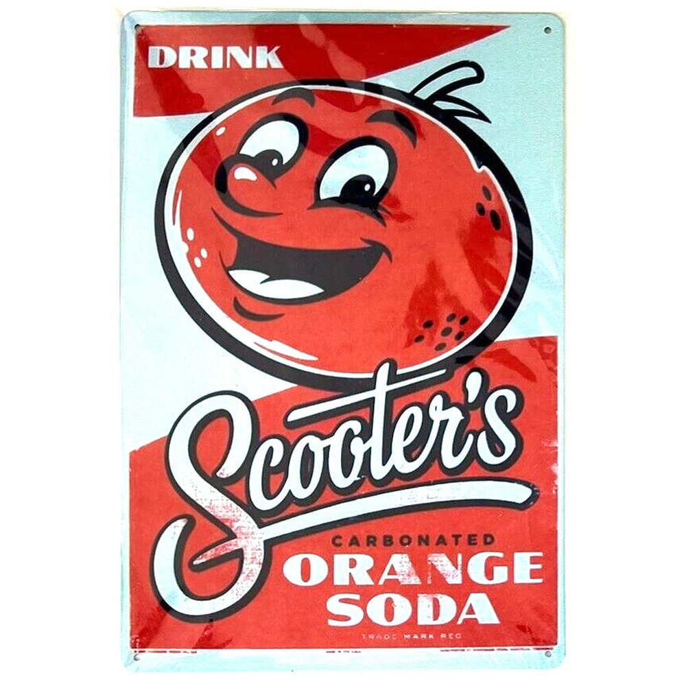 Scooter's Orange Soda Novelty Metal Sign 12 x 8 Wall Art New In Packaging Home & Garden:Home Décor:Plaques & Signs Style Your Walls