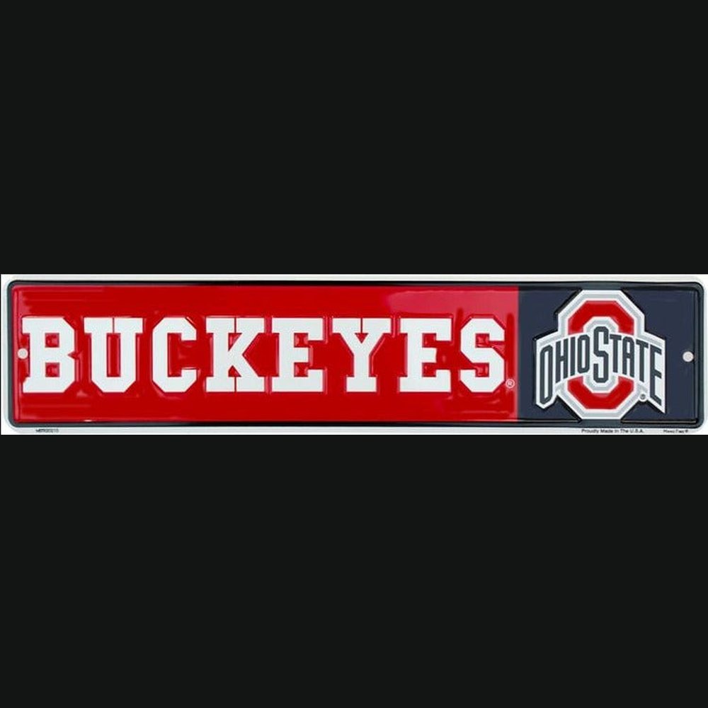 Ohio State Buckeyes Licensed Embossed 18" x 4" Sign NEW! Sports Mem, Cards & Fan Shop:Fan Apparel & Souvenirs:College-NCAA Style Your Walls