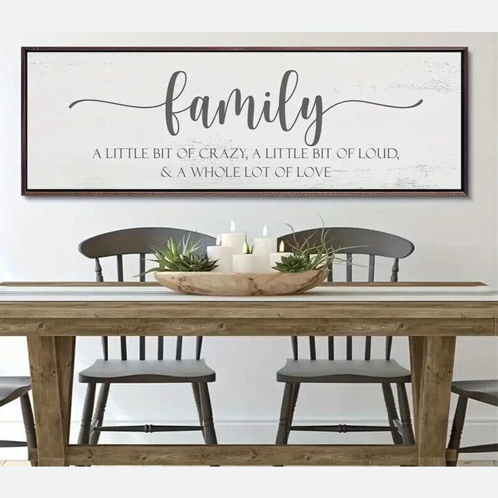 Family A Little Bit Of Crazy Canvas Art Print 19.7" x 59.1" NEW! Home & Garden:Home Décor:Posters & Prints Style Your Walls