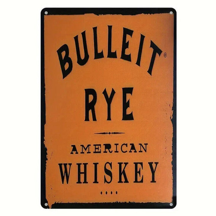 Bulleit Rye American Whiskey Vintage Novelty Metal Sign 12" x 8" Wall Art Home & Garden:Home Décor:Plaques & Signs Style Your Walls