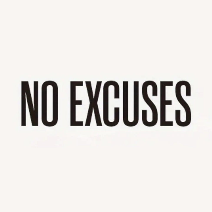 No Excuses Motivational Wall Decal 22.83" x 5.9" NEW! Home & Garden:Home Décor:Decals, Stickers & Vinyl Art Style Your Walls
