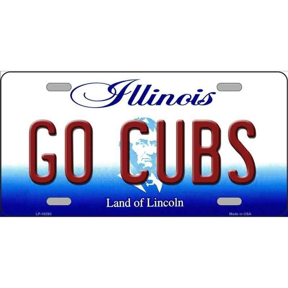 Go Cubs Illinois Novelty Metal 6" x 12" License Plate NEW! eBay Motors:Parts & Accessories:Car & Truck Parts & Accessories:Exterior Parts & Accessories:License Plates & Frames Style Your Walls