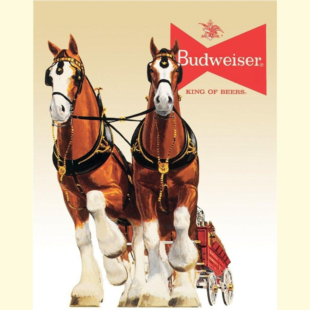 Budweiser King Of Beers Clydesdale Horses Vintage Novelty Sign 16" x 12.5" Home & Garden:Home Décor:Plaques & Signs Style Your Walls