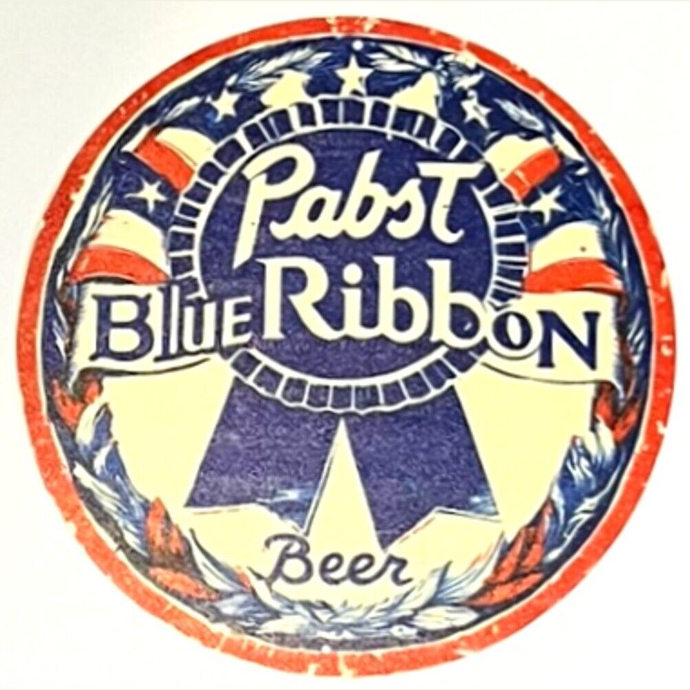 Pabst Blue Ribbon Beer Novelty Round 8" Metal Sign NEW! Home & Garden:Home Décor:Plaques & Signs Style Your Walls
