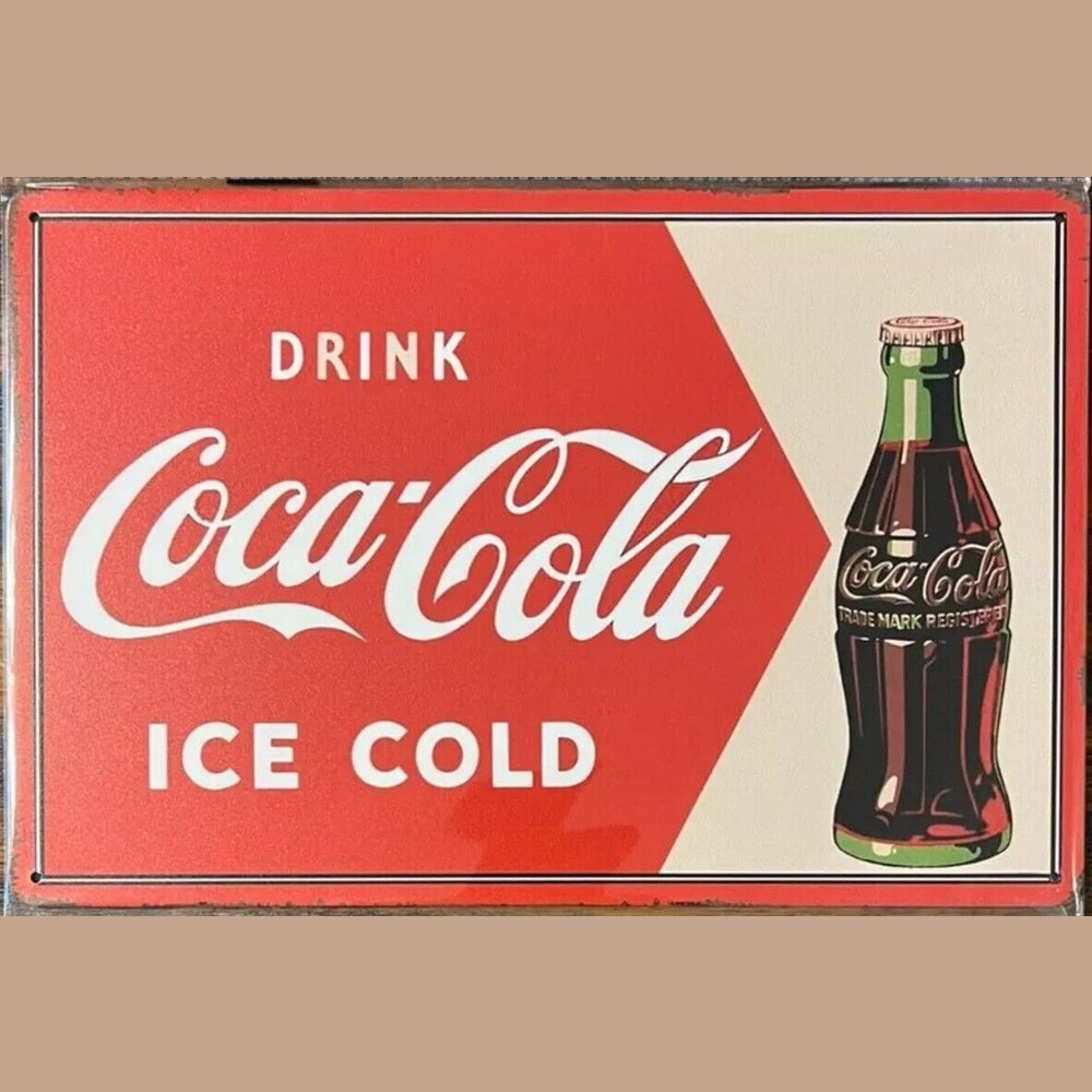 Coca-Cola Drink Ice Cold Novelty Metal Sign 12" x 8" NEW! Home & Garden:Home Décor:Plaques & Signs Style Your Walls