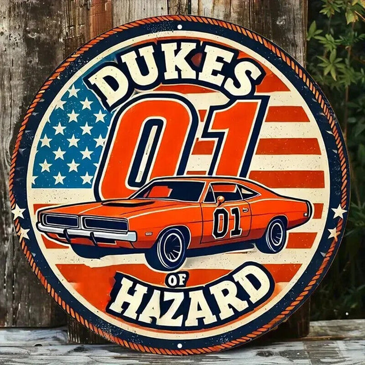 Dukes of Hazard Novelty Round 8" Metal Sign NEW! Home & Garden:Home Décor:Plaques & Signs Style Your Walls