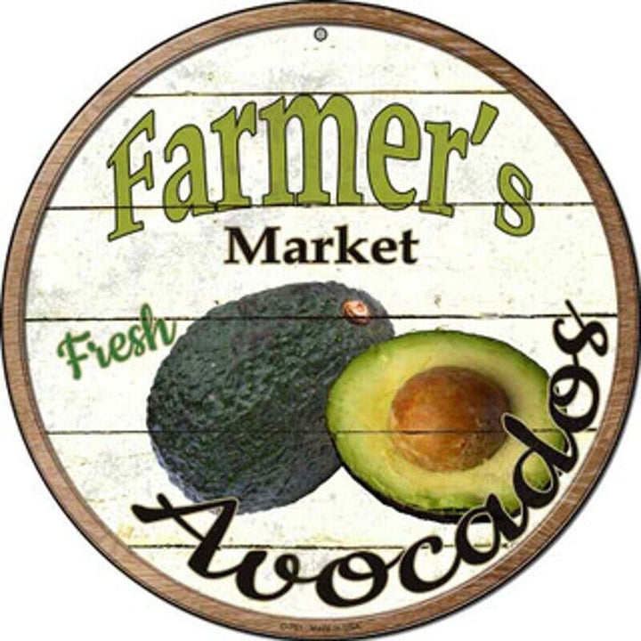 Farmer's Market Fresh Avocados Novelty 8" Metal Circular Sign NEW! Home & Garden:Home Décor:Plaques & Signs Style Your Walls