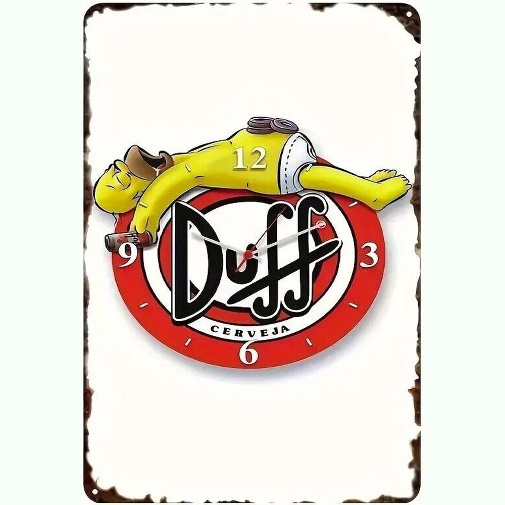 Duff Beer Homer Simpson Vintage Novelty Metal Sign 12" x 8" Wall Art Home & Garden:Home Décor:Plaques & Signs Style Your Walls