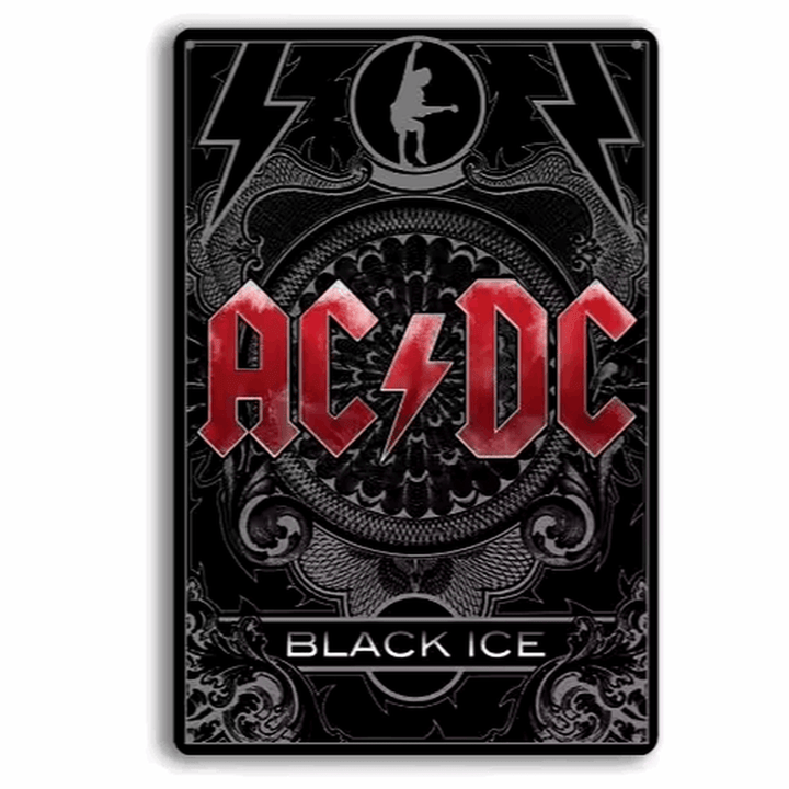 AC/DC Black Ice Novelty Metal Sign 12" x 8" Wall Art Style Your Walls
