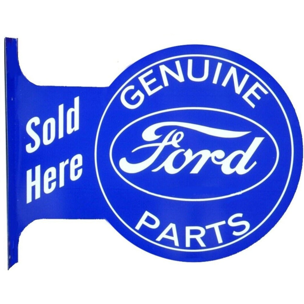 Ford Genuine Parts Sold Here Two-Sided Flange Sign 14" x 18" Novelty Sign New! Home & Garden:Home Décor:Plaques & Signs Style Your Walls