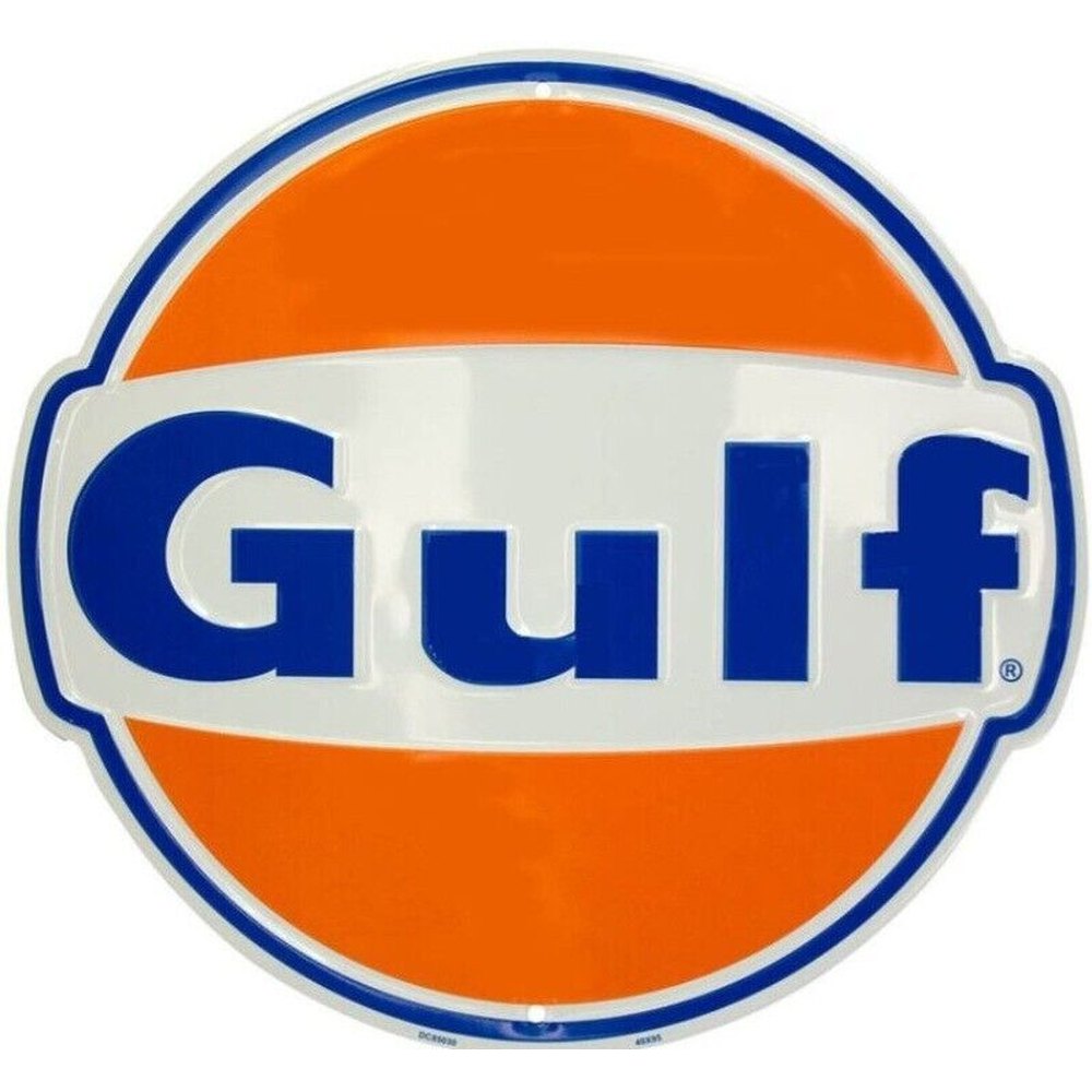 Gulf Oil Die Cut Novelty 12" Round Metal Sign NEW! Home & Garden:Home Décor:Plaques & Signs Style Your Walls