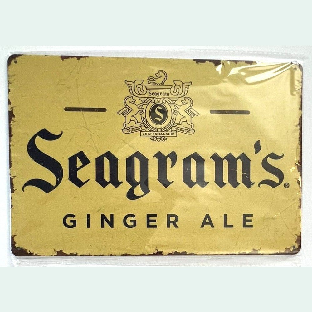 Seagram's Ginger Ale Vintage Novelty Metal Sign 12" x 8" Wall Art Home & Garden:Home Décor:Plaques & Signs Style Your Walls