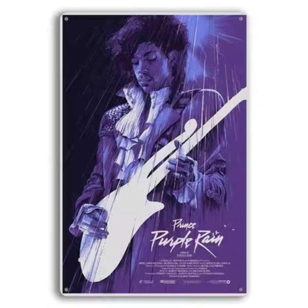Prince Purple Rain Novelty Metal Sign 12" x 8" Wall Art Home & Garden:Home Décor:Plaques & Signs Style Your Walls