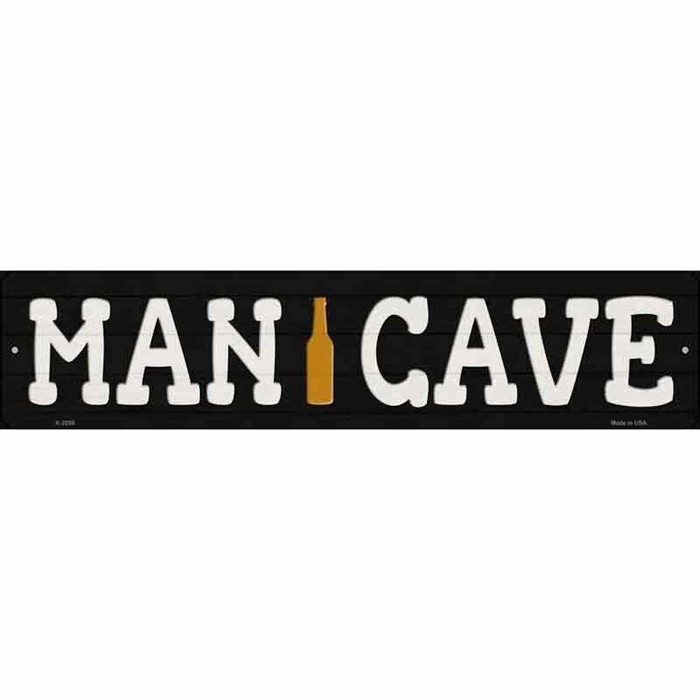 Man Cave Novelty Metal Street Sign Beer Bottle 18" x 4" NEW! Home & Garden:Home Décor:Plaques & Signs Style Your Walls