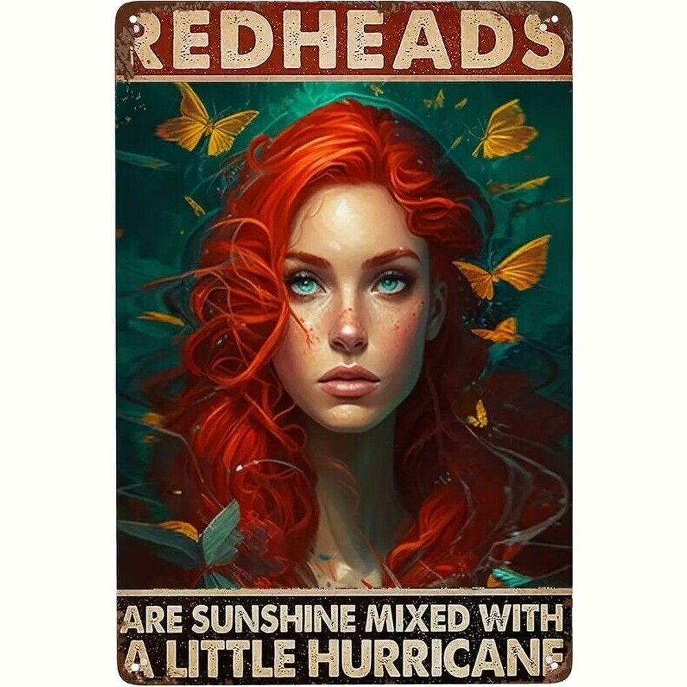 Redheads Are Sunshine Mixed With A Little Hurricane Metal Sign 8" x 12" New! Home & Garden:Home Décor:Plaques & Signs Style Your Walls