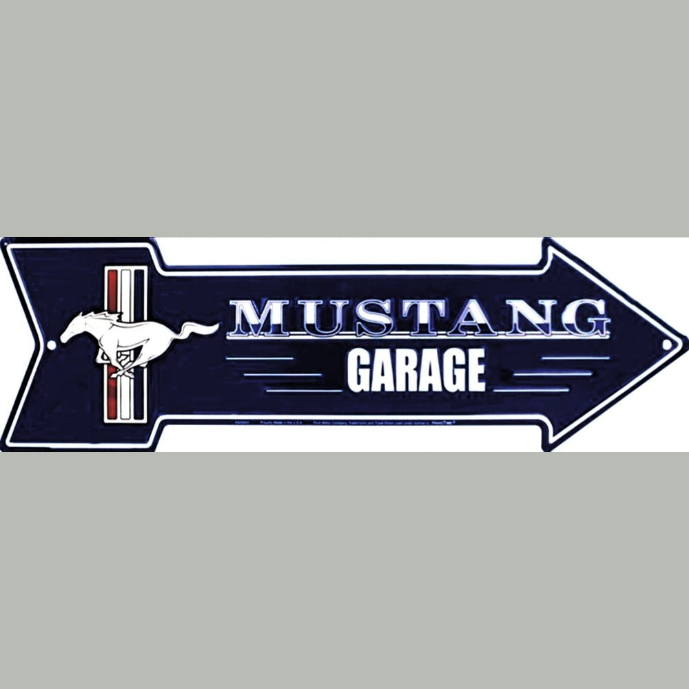 Mustang Garage Licensed Novelty Metal Arrow Sign 20" x 5.75" NEW! Home & Garden:Home Décor:Plaques & Signs Style Your Walls