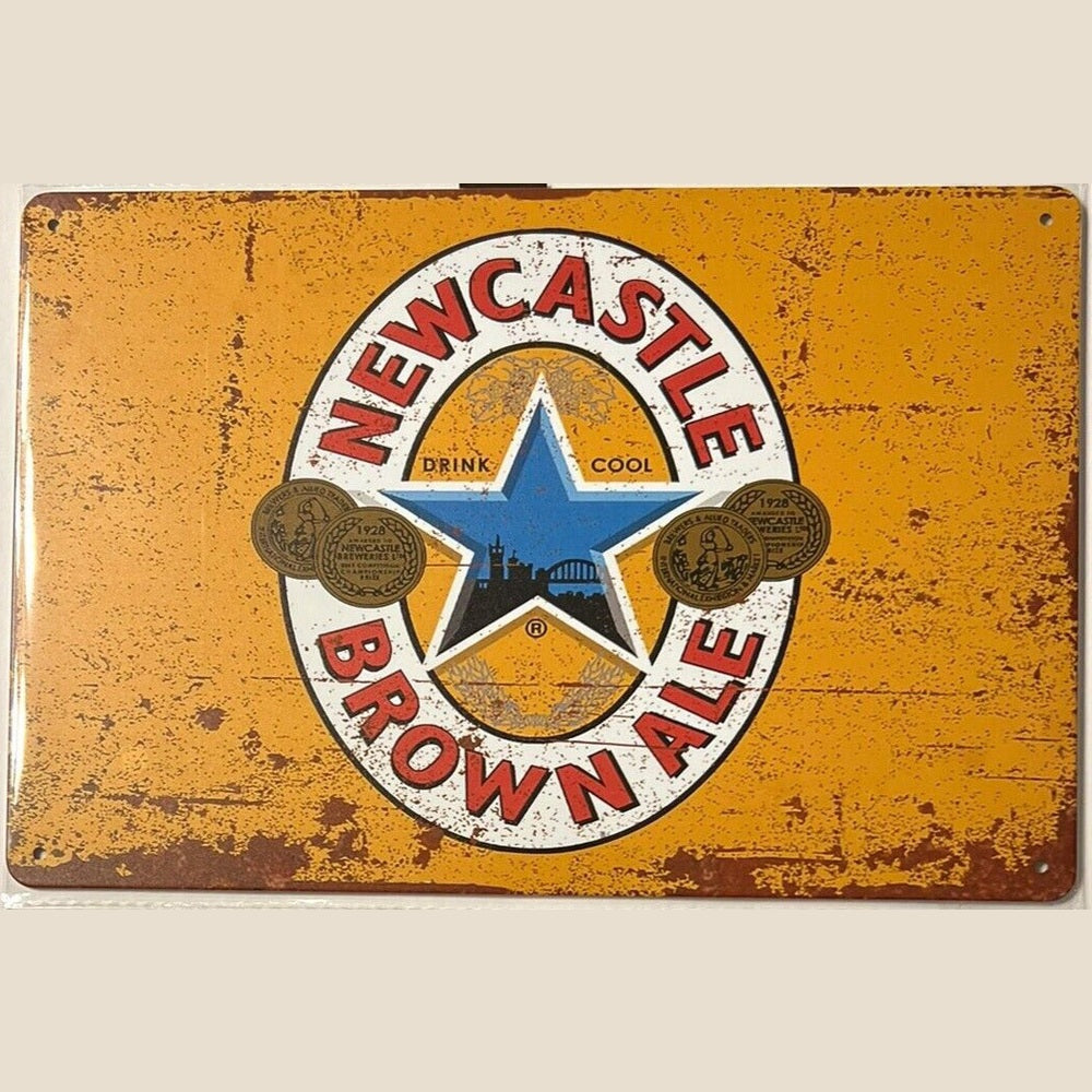 Newcastle Brown Ale Novelty Metal Sign 12" x 8" Wall Art Home & Garden:Home Décor:Plaques & Signs Style Your Walls