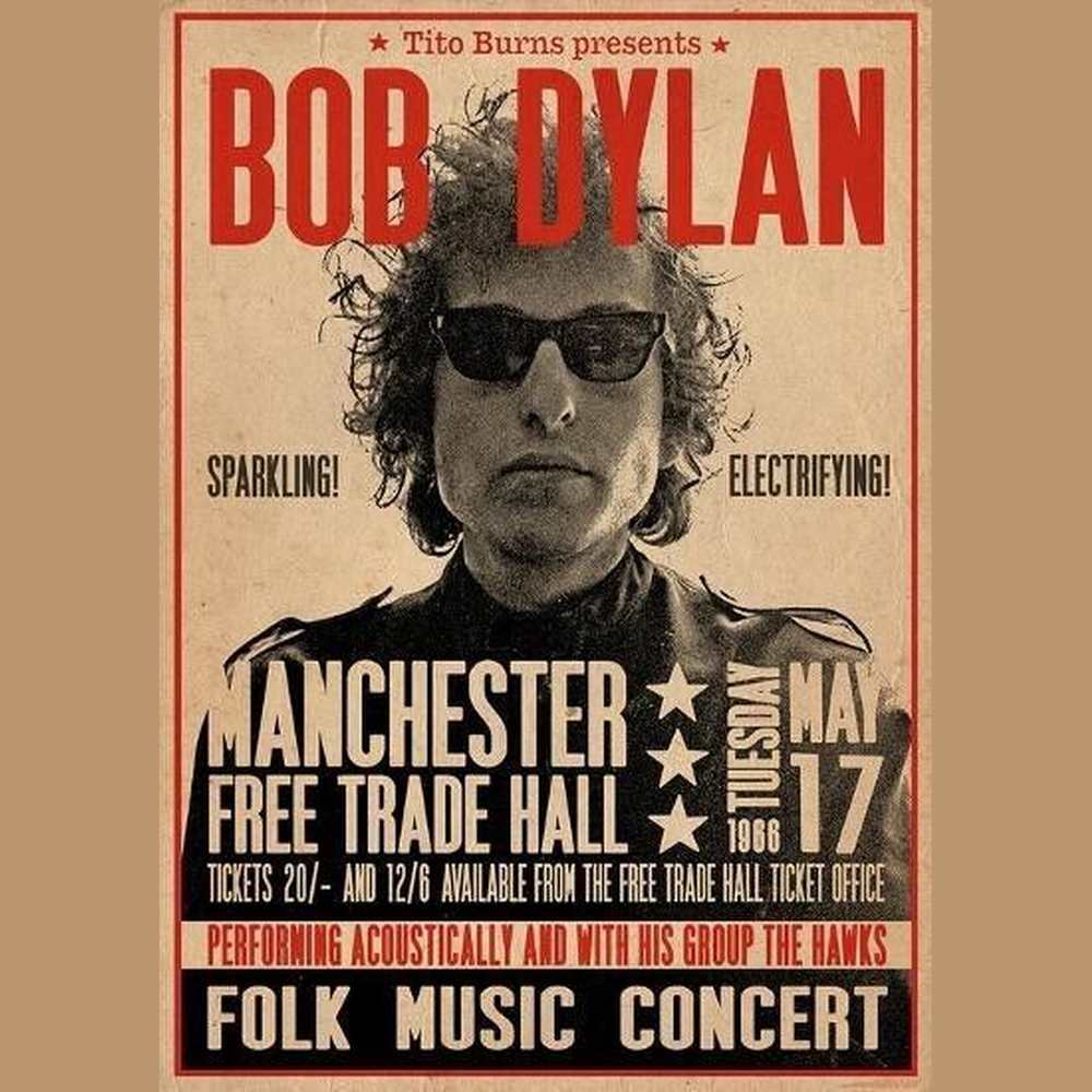 Bob Dylan Manchester Free Trade Hall Poster 24" x 36" New! Art:Art Posters Style Your Walls