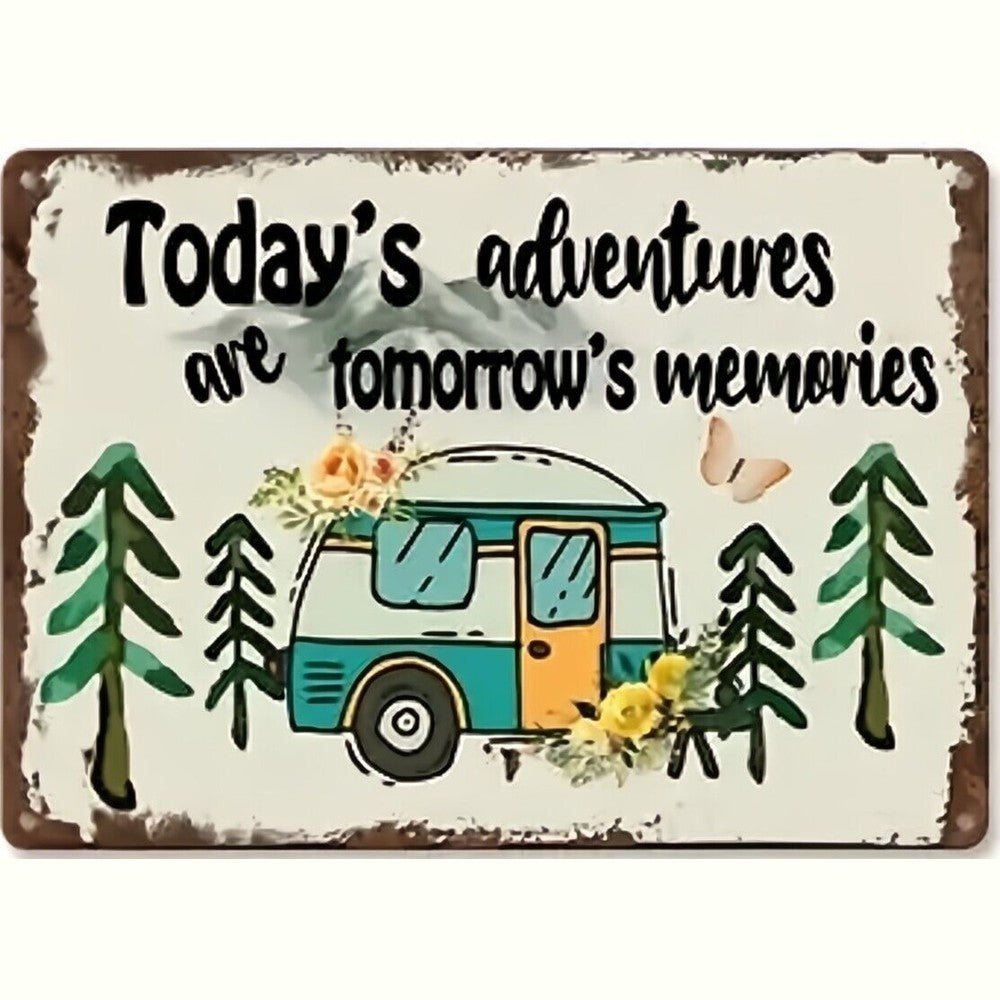 Today's Adventures Are Tomorrow's Memories Novelty Metal Sign 8" x 12" Wall Art Home & Garden:Home Décor:Plaques & Signs Style Your Walls