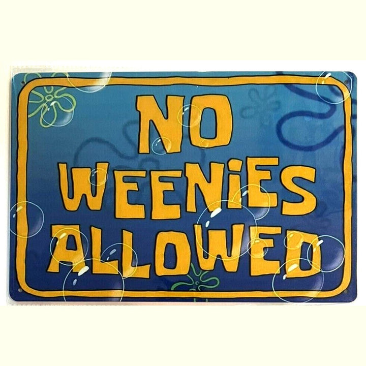 No Weenies Allowed 8" x 12" Vintage Novelty Metal Sign Home & Garden:Home Décor:Plaques & Signs Style Your Walls