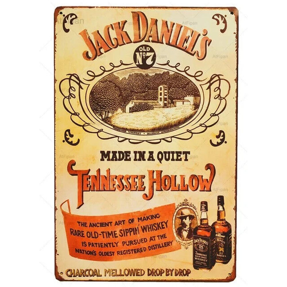 Jack Daniel's Made In A Quiet Tennessee Hollow Novelty Metal Sign 8" x 12" Home & Garden:Home Décor:Plaques & Signs Style Your Walls