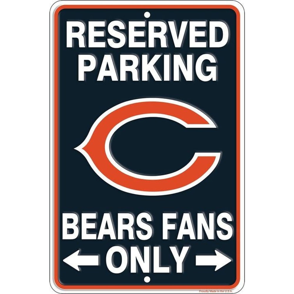 Reserved Parking Bears Fans Only Embossed Metal Novelty Parking Sign 8" x 12" Home & Garden:Home Décor:Plaques & Signs Style Your Walls