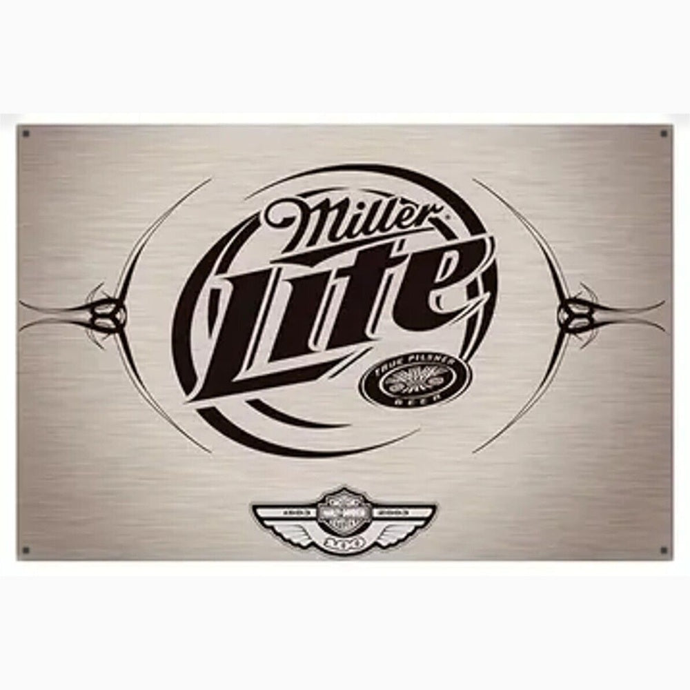 Miller Lite Beer Vintage Novelty Metal Sign 12" x 8" Wall Art Home & Garden:Home Décor:Plaques & Signs Style Your Walls
