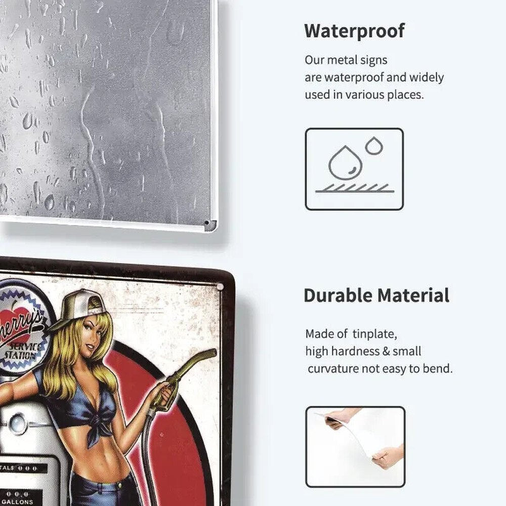 Gas Filler' Up Station Novelty Metal Tin Sign For Cafes, Bars, Pubs, Man Caves Home & Garden:Home Décor:Plaques & Signs Style Your Walls