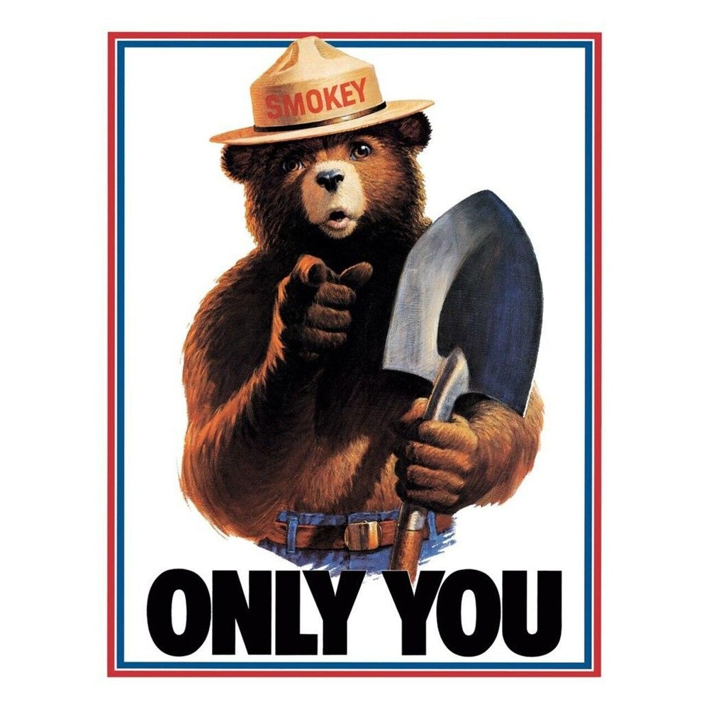 Smokey The Bear "Only You" Novelty Metal Sign 16" x 12.5" Home & Garden:Home Décor:Plaques & Signs Style Your Walls
