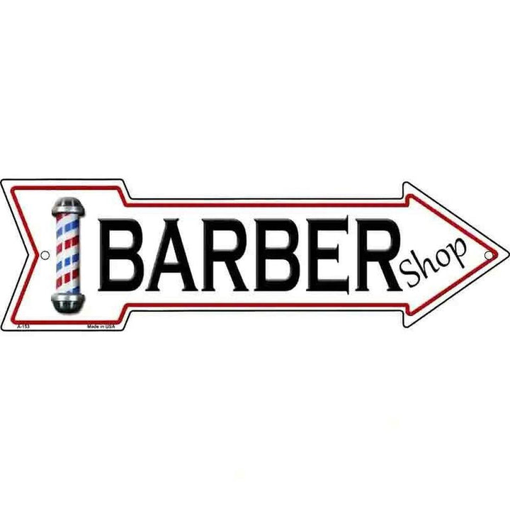 Barber Shop Novelty Metal Arrow Sign 17" x 5" NEW! Home & Garden:Home Décor:Plaques & Signs Style Your Walls