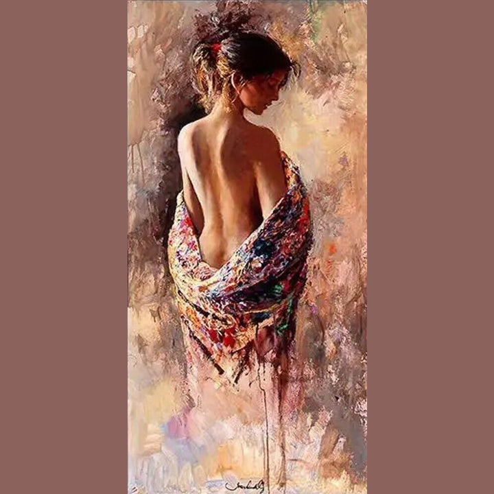 Modern Art Beautiful Abstract Woman Canvas Print 16" x 32" Wall Art Home & Garden:Home Décor:Posters & Prints Style Your Walls