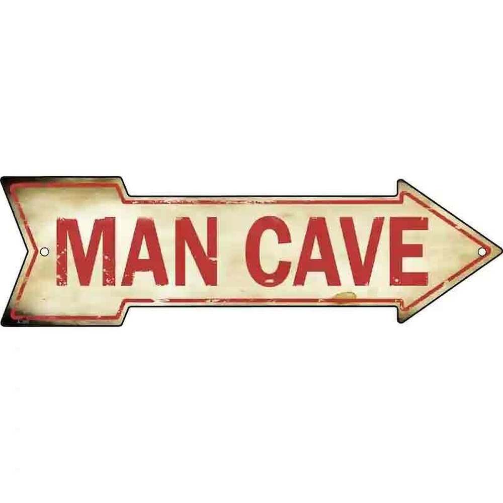 Man Cave Novelty Metal Arrow Sign 17" x 5" NEW! Home & Garden:Home Décor:Plaques & Signs Style Your Walls
