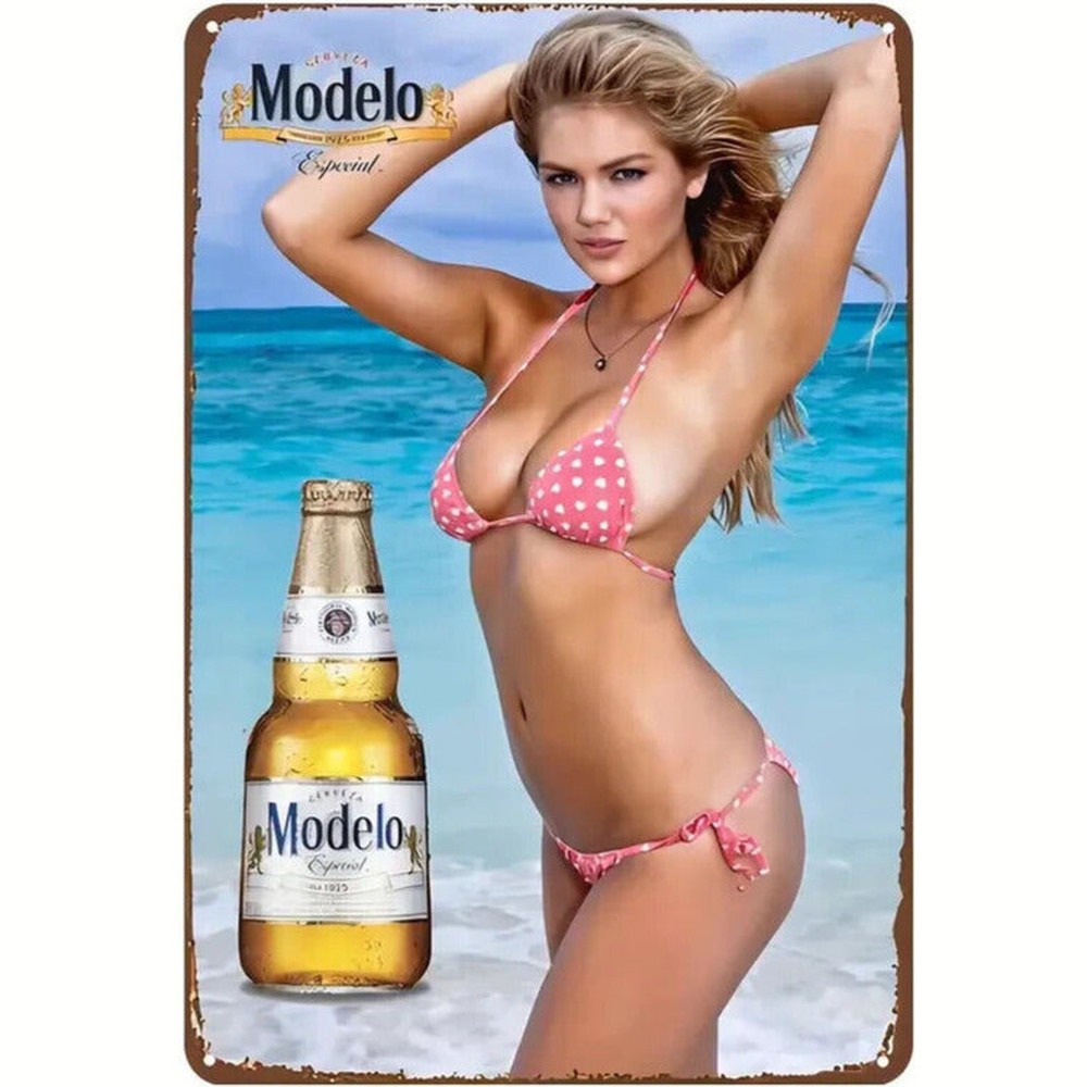 Casa Modelo Mexican Beer Bikini Model Novelty Metal Sign 12 x 8 Wall Art Home & Garden:Home Décor:Plaques & Signs Style Your Walls